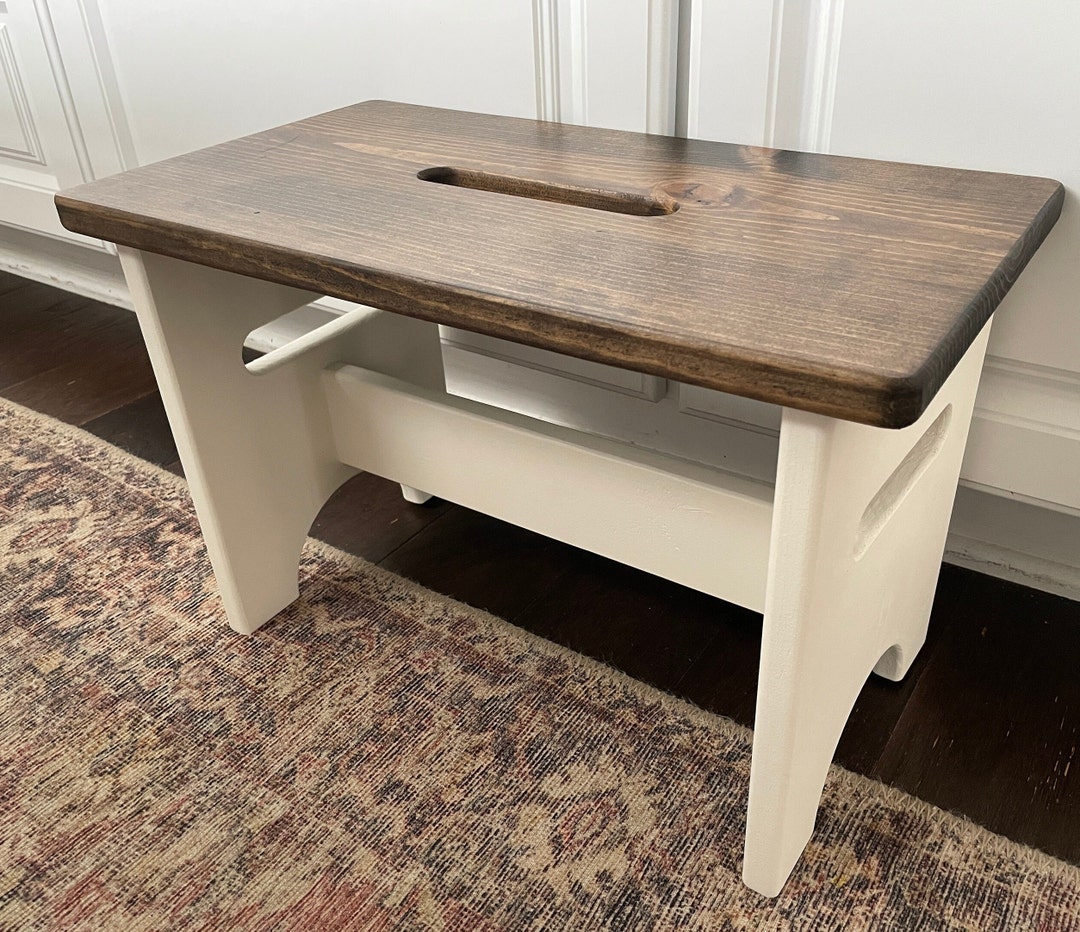 Wood Step Stool, Handle Step Stool, Kid Step Stool, Wooden Step Stool