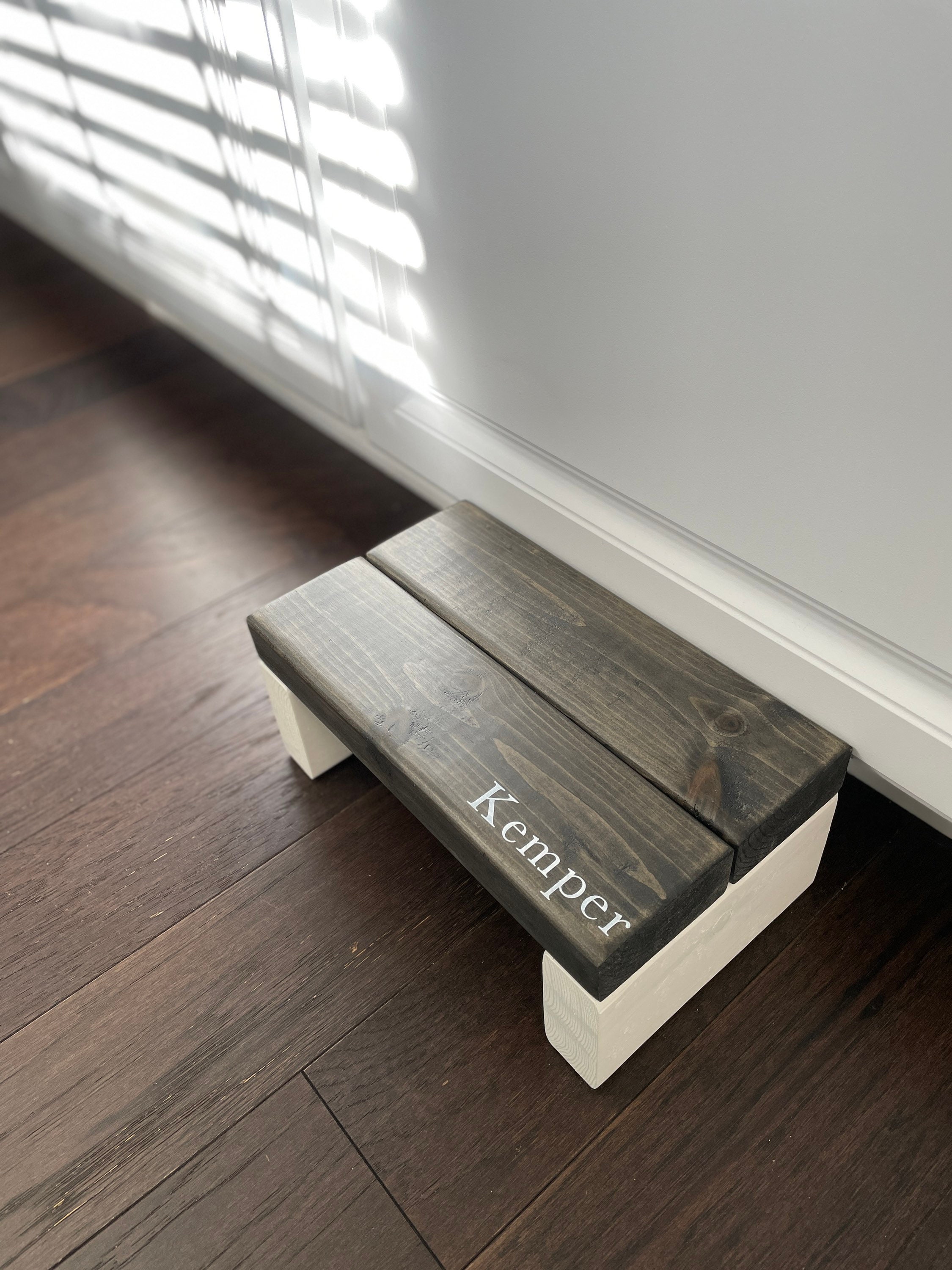 Personalized Rustic Wooden Step Stool - Kids Little Boost - Thumbnail 3