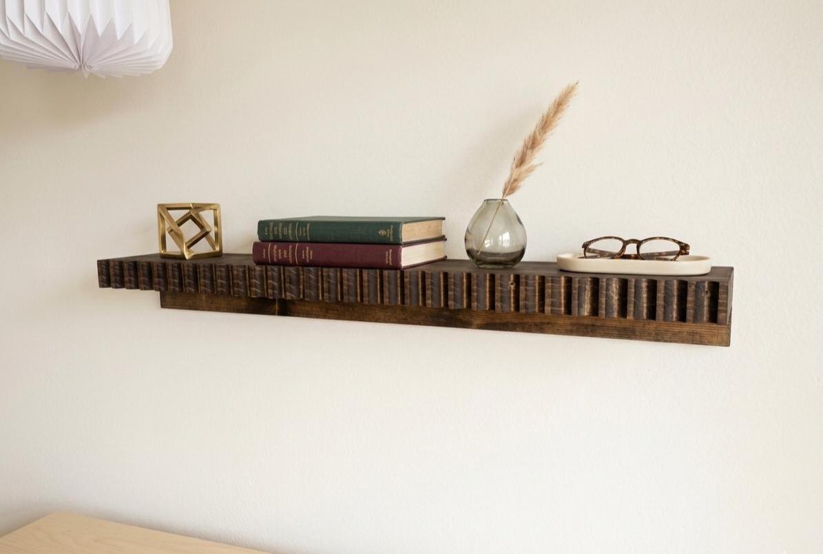 Flua Shelf Fluted Floating Shelf: Kids Room Decor, Office Shelving, Made in USA - Etsy