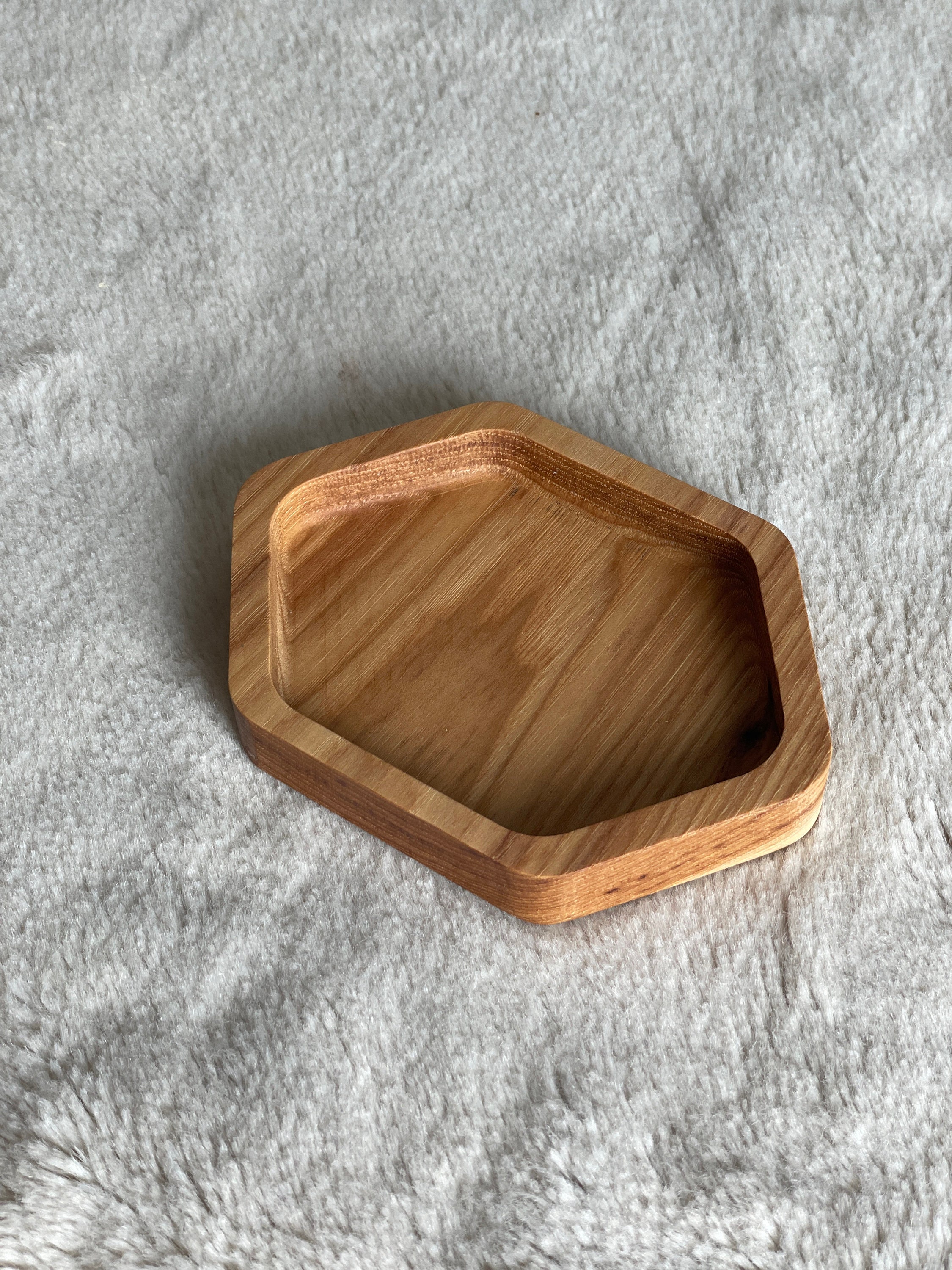 Hardwood Hexagonal Tray: American Made Catch All Tray - Thumbnail 7