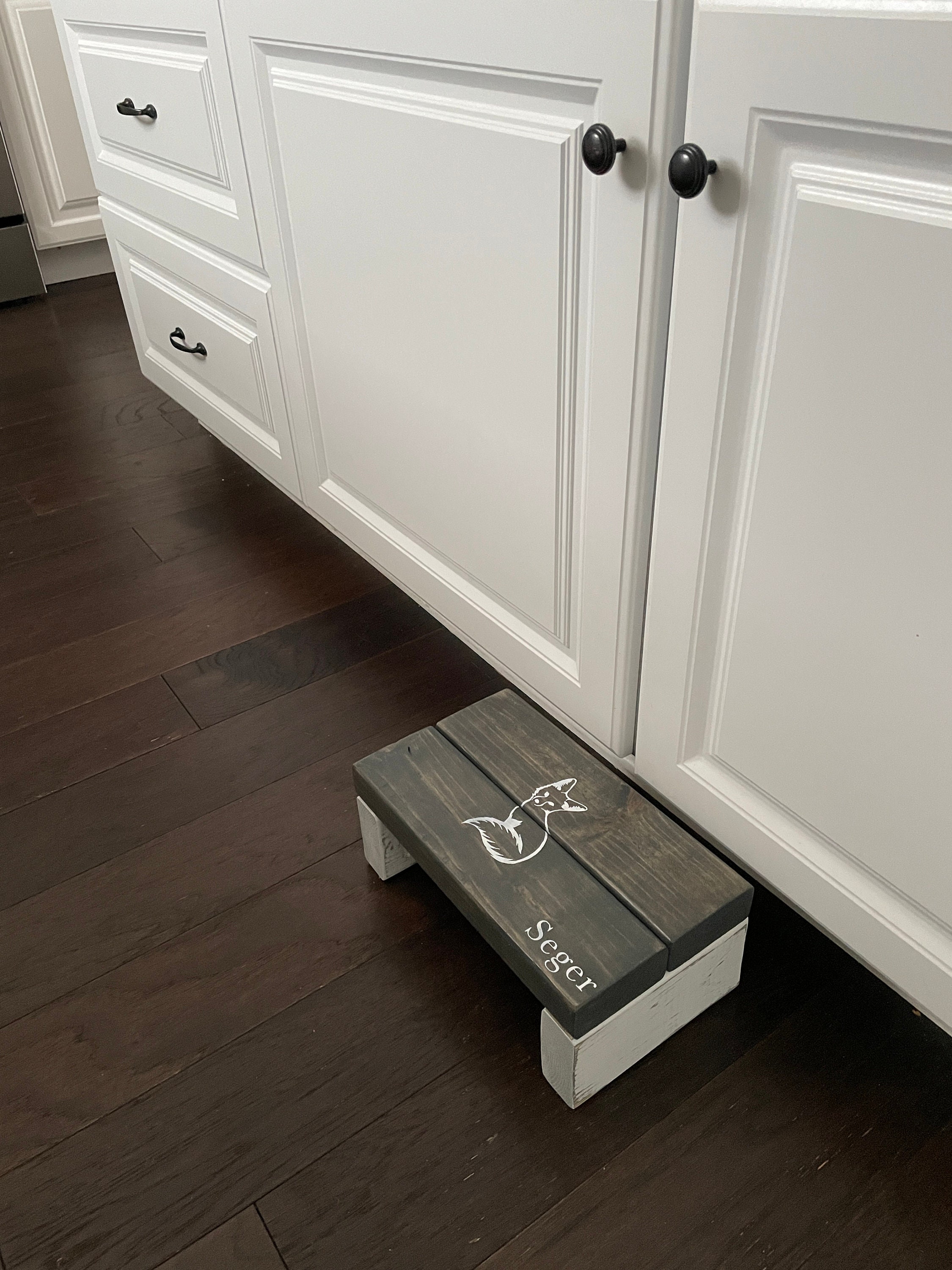 Personalized Wooden Step Stool: Kid's Kitchen Booster