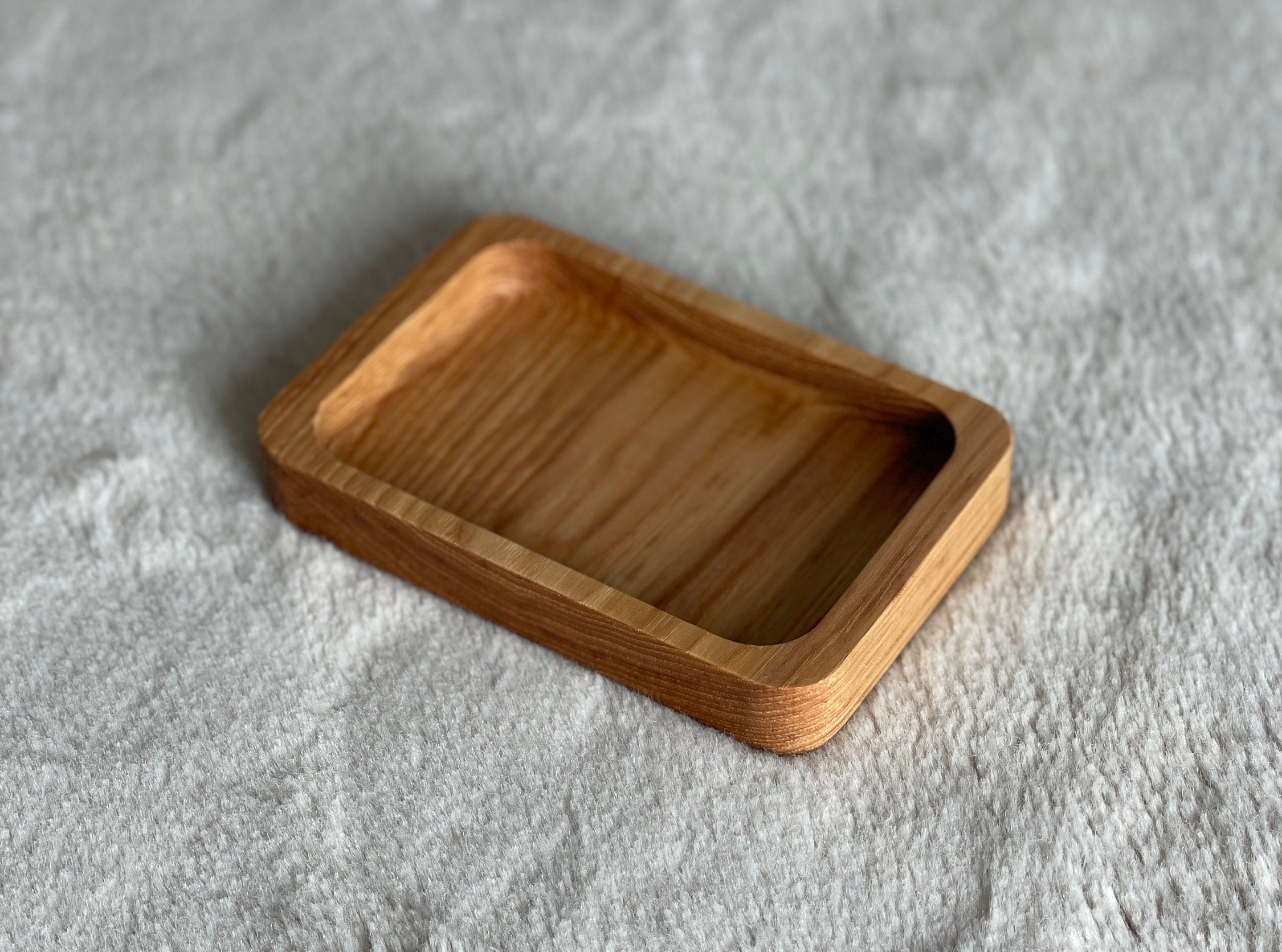 Handmade Hardwood Drop Tray: Rectangle Catch-All Tray - Thumbnail 4