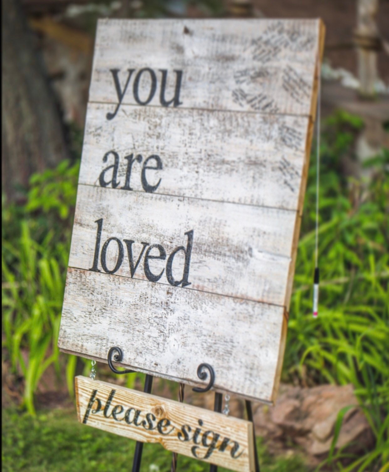 Rustic Wedding Guest Book Sign: Custom Wood Welcome Sign