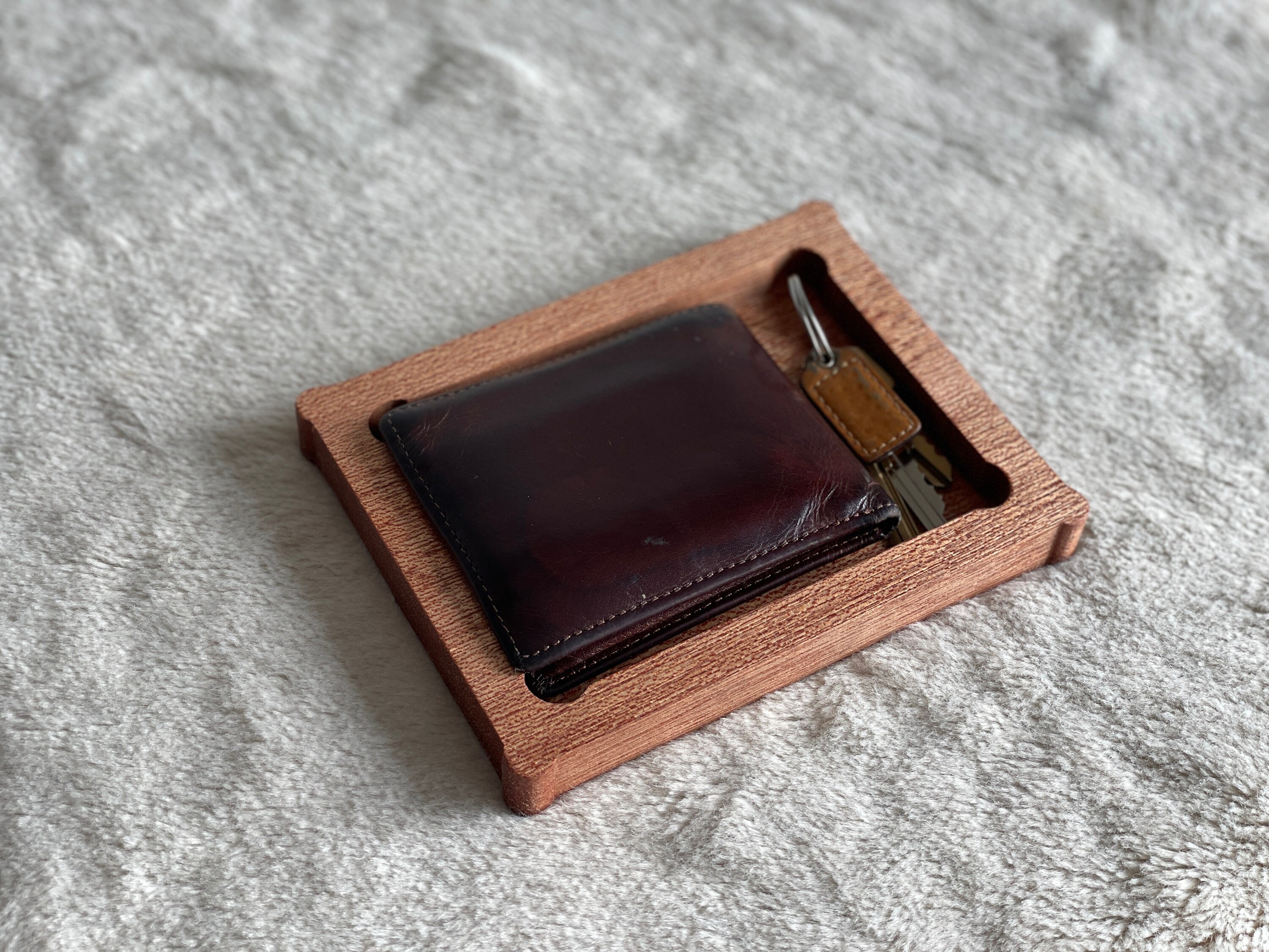 Hardwood Dogbone Corner Tray: American Made Organizer - Thumbnail 4