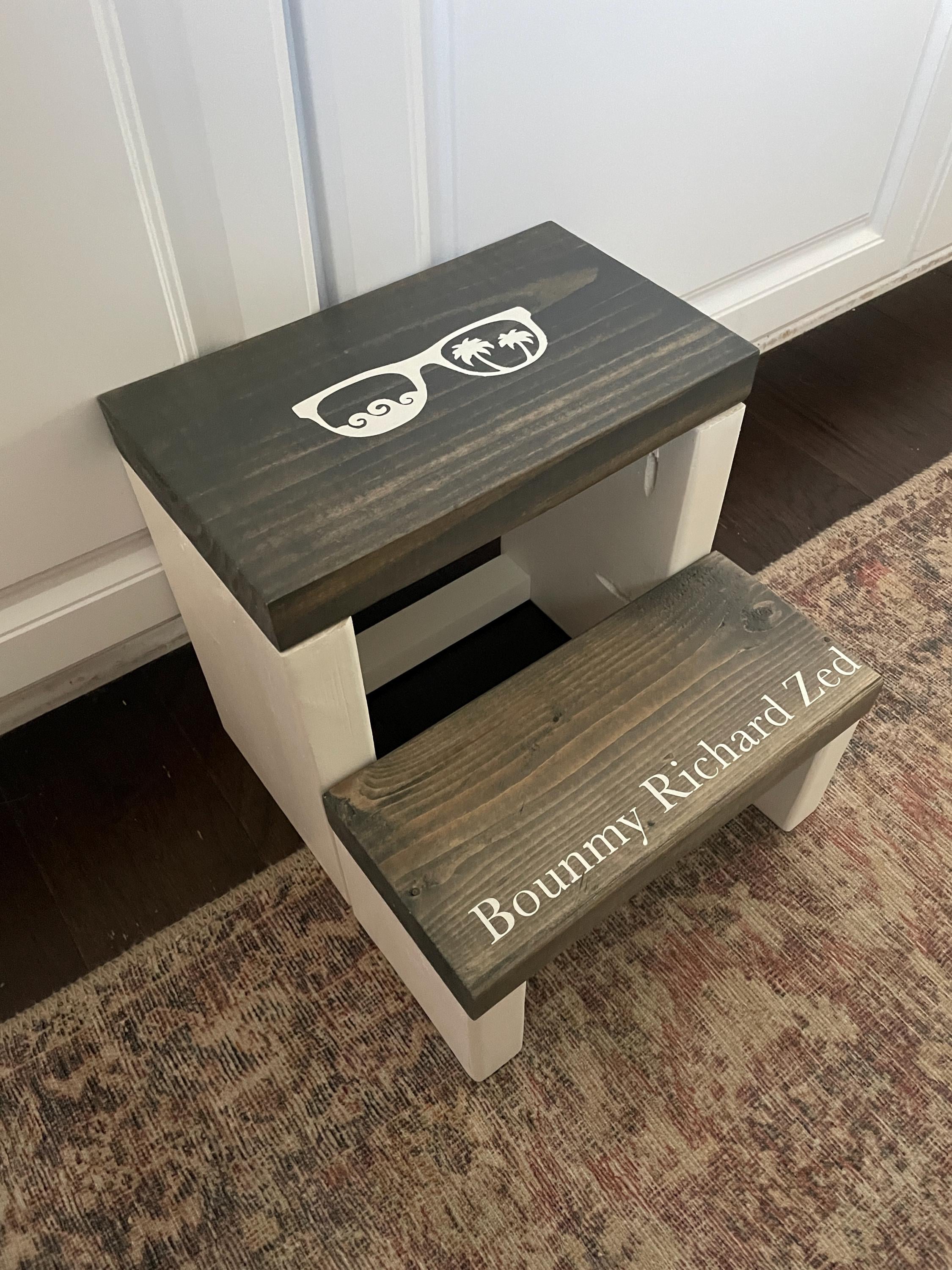 Personalized Wooden Step Stool: Kids Kitchen Step Ladder - Etsy