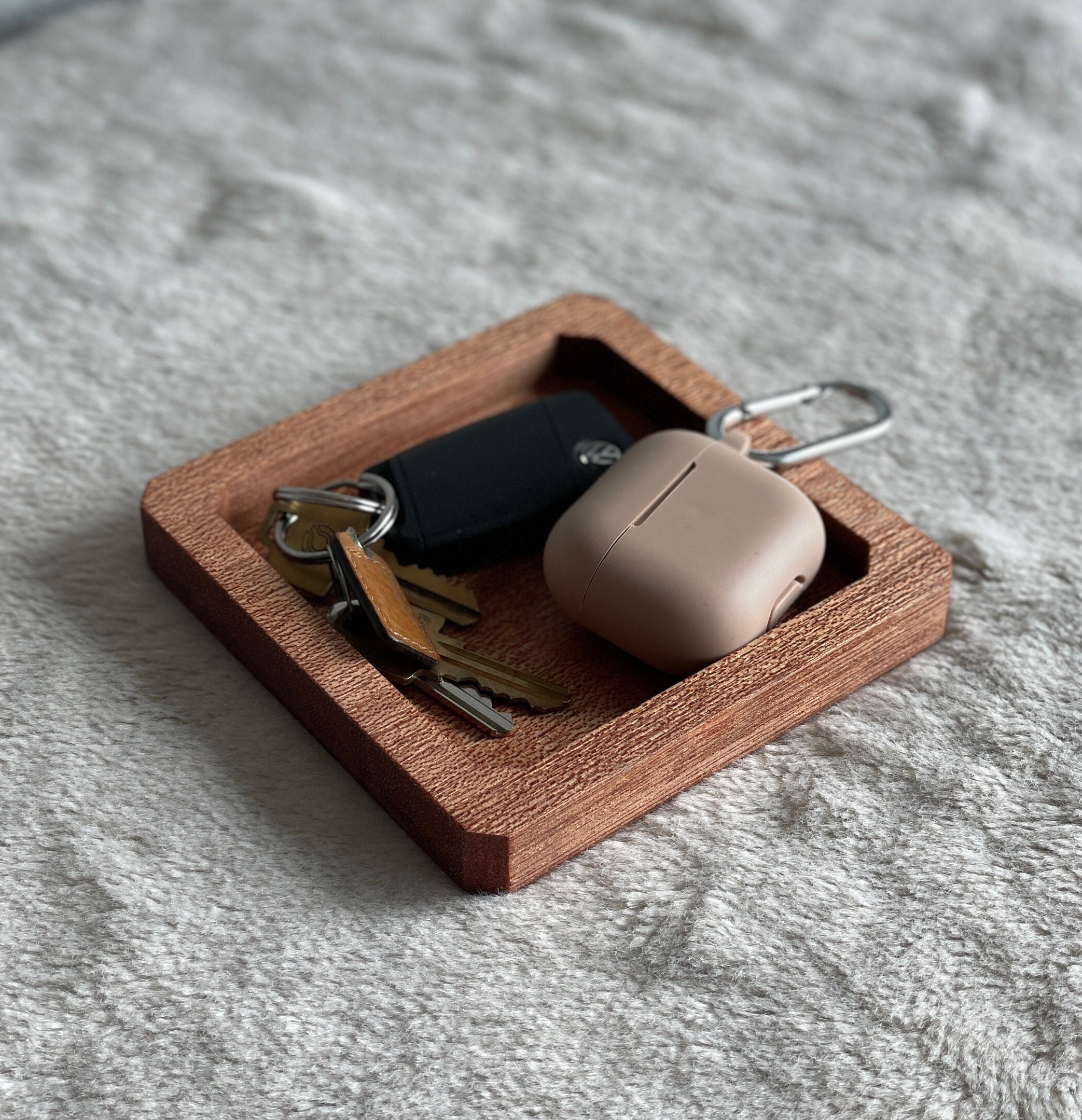 Hardwood Drop Tray: Chamfered Edge, Small Catch-All Tray