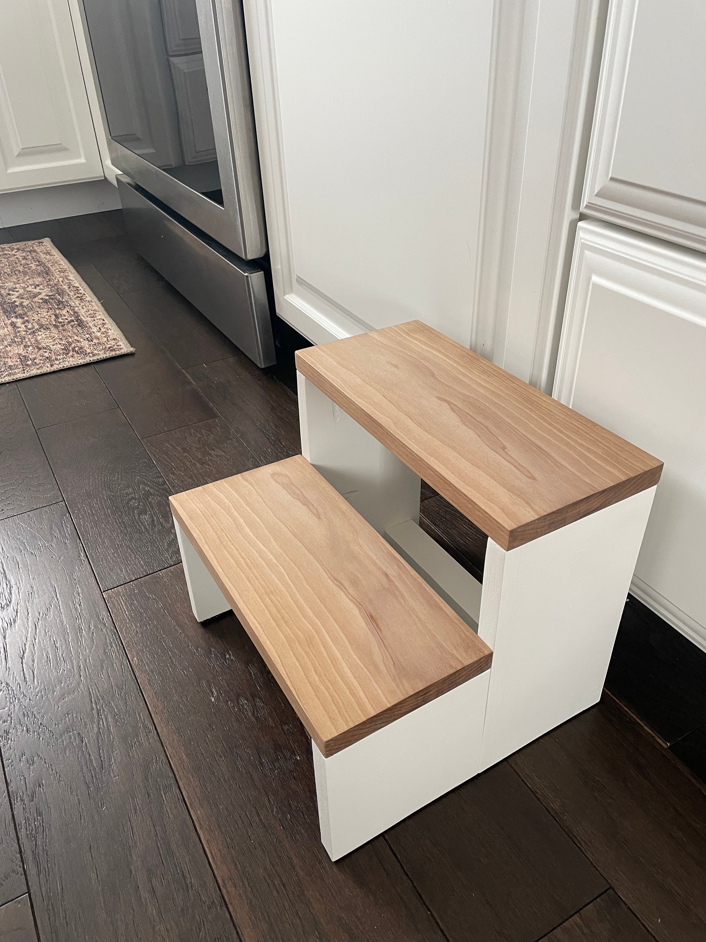 Handmade Hardwood Step Stool: Maple, Oak, Cherry - Thumbnail 5