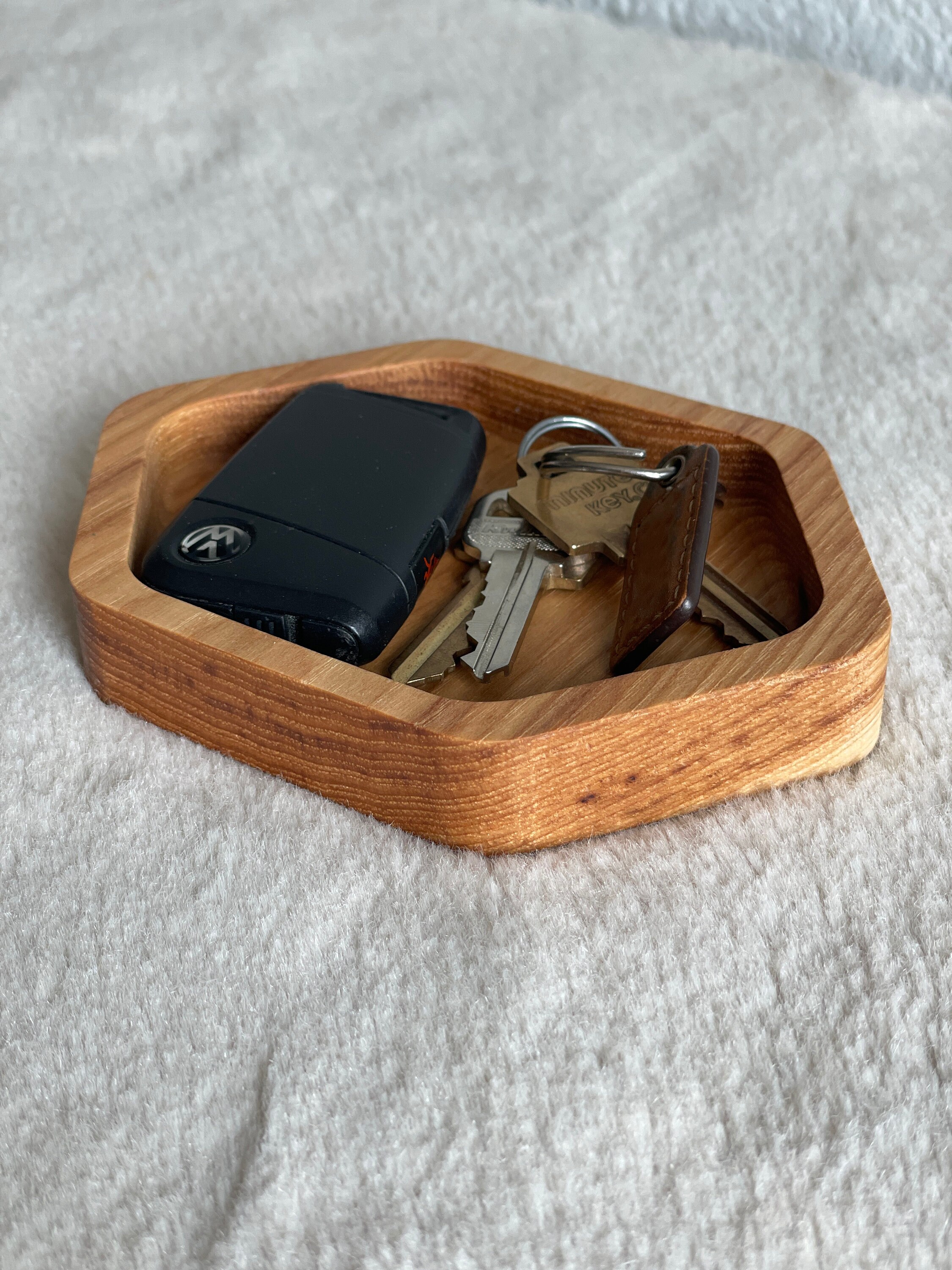 Hardwood Hexagonal Tray: American Made Catch All Tray - Thumbnail 5