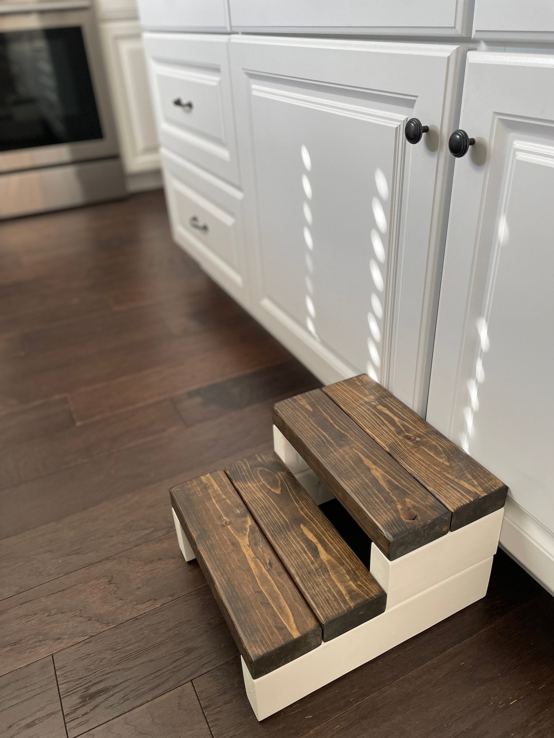 Handmade Two-Step Stool: Sturdy Kids Step Ladder