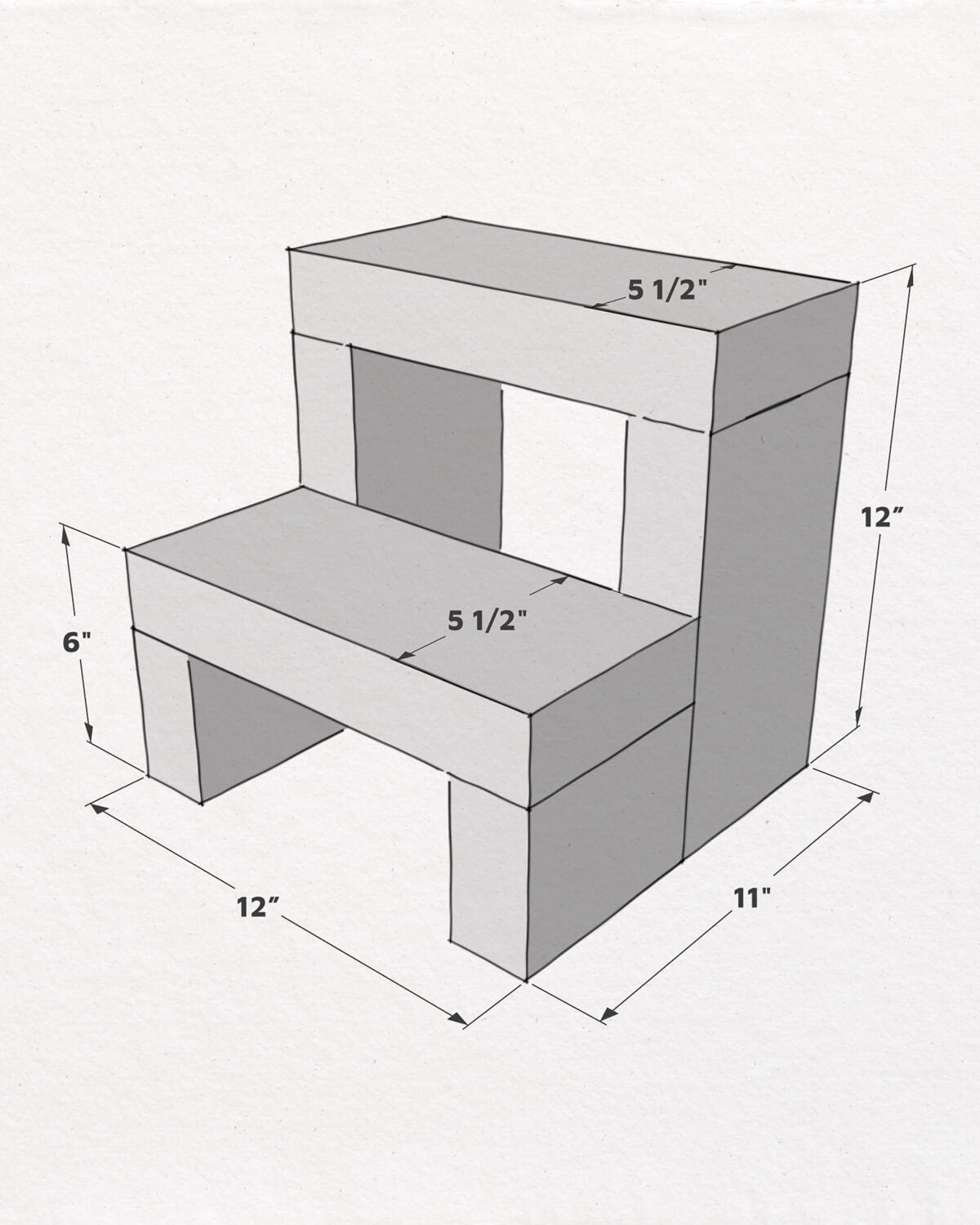 Personalized Wooden Step Stool: Toddler Kids Bedroom Furniture - Thumbnail 2