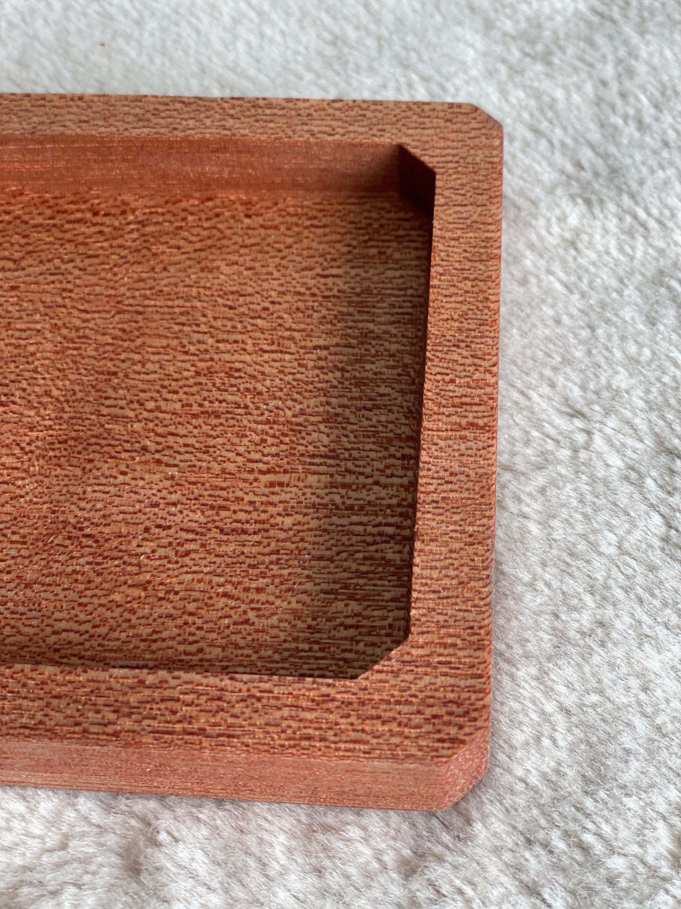Hardwood Drop Tray: Chamfered Edge, Small Catch-All Tray - Thumbnail 2