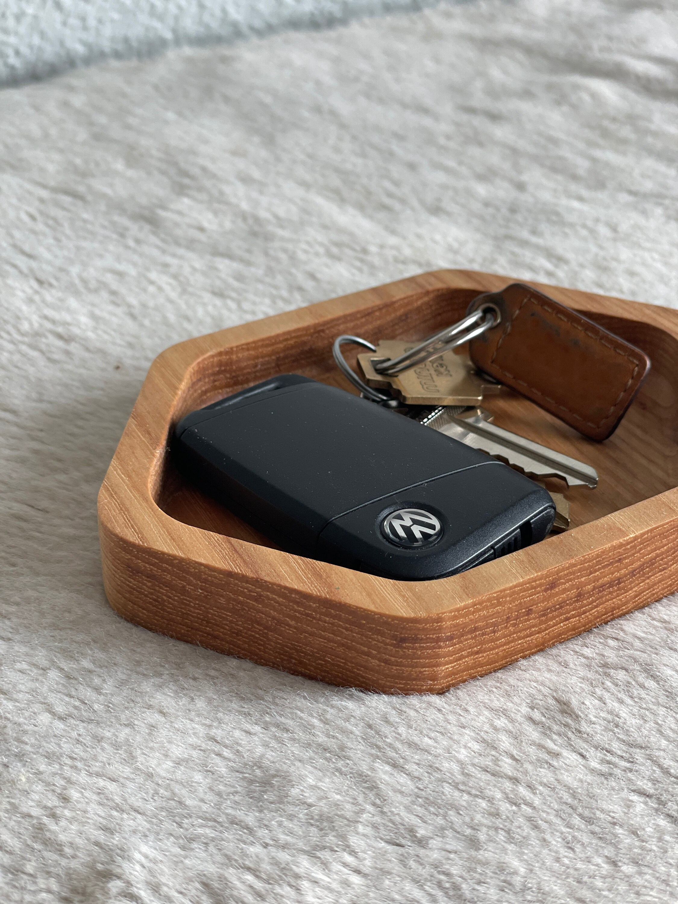 Hardwood Hexagonal Tray: American Made Catch All Tray - Thumbnail 4