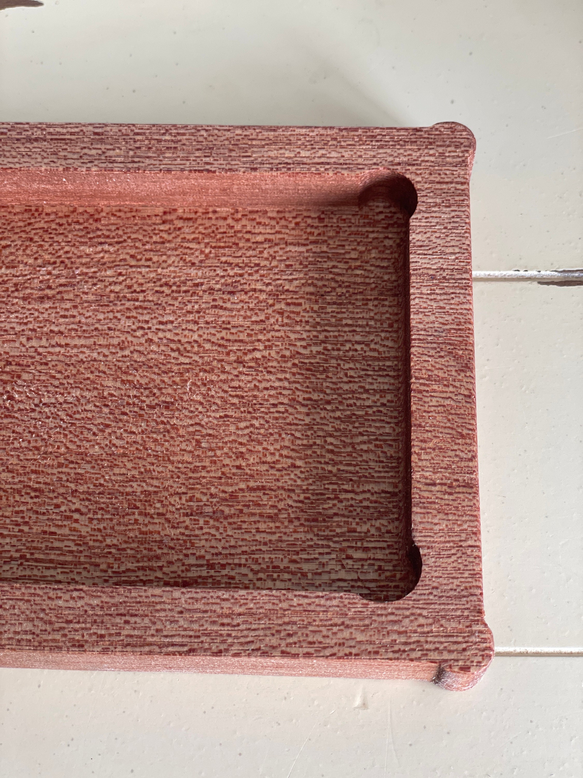 Hardwood Dogbone Corner Tray: American Made Organizer - Thumbnail 3