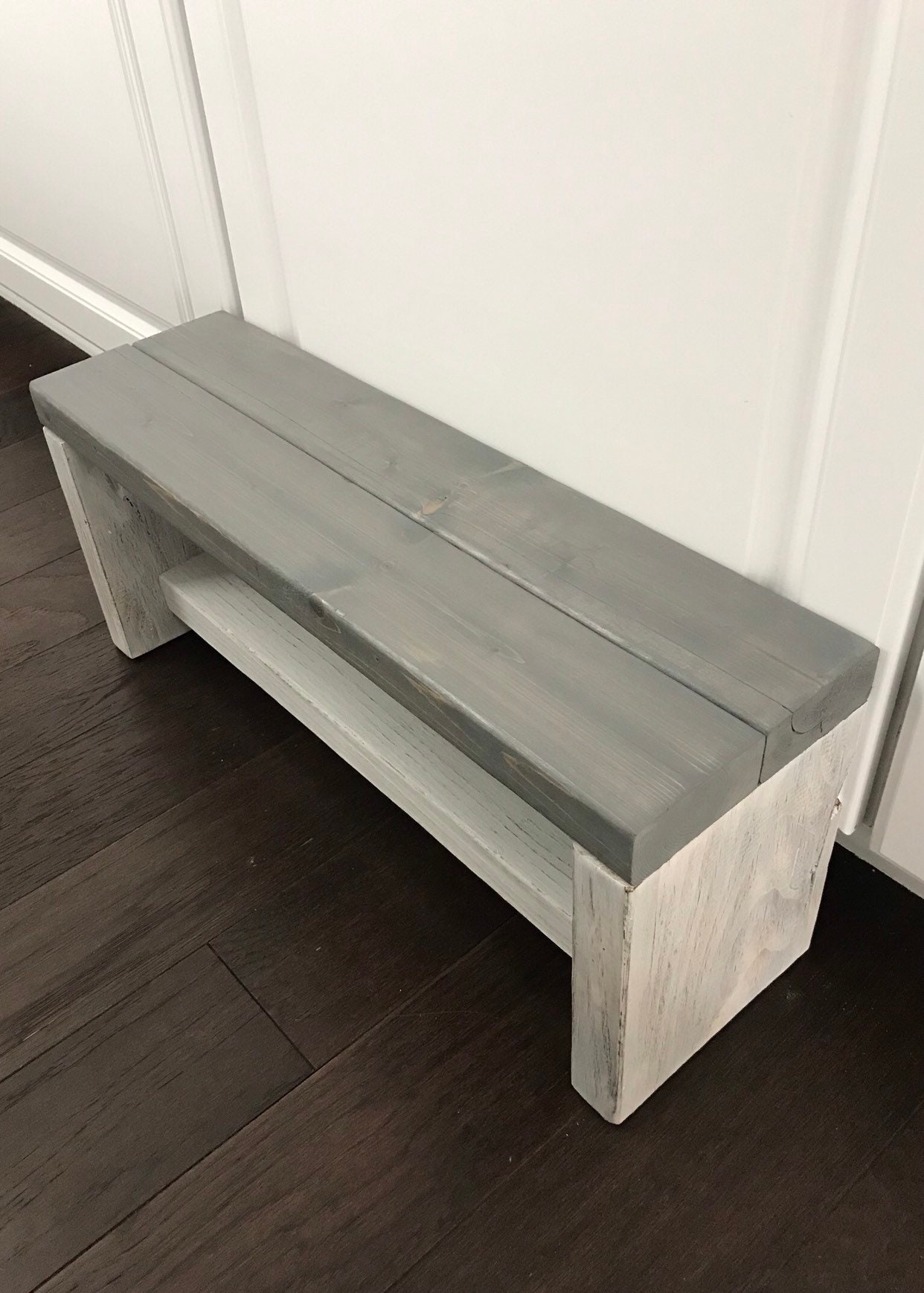 Handmade Wood Step Stool: Sturdy Kids Bench, Made in USA - Thumbnail 4