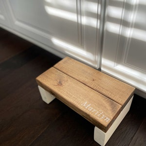 Personalized Rustic Wooden Step Stool - Kids Little Boost
