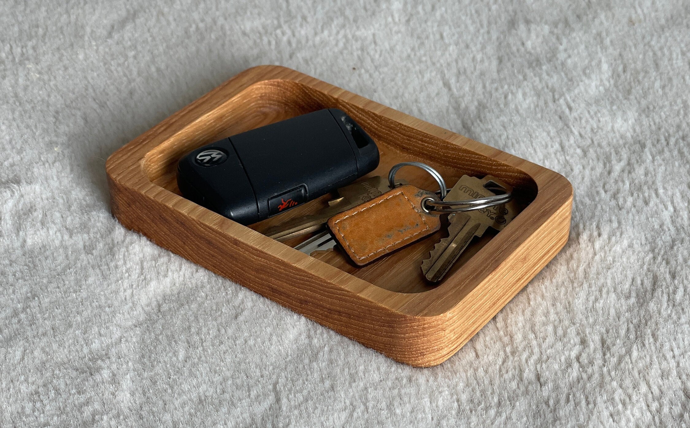 Handmade Hardwood Drop Tray: Rectangle Catch-All Tray - Thumbnail 7