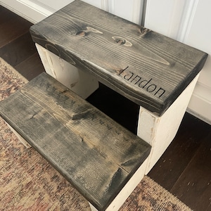 Engraved Step Stool, Personalized Kid Step Stool, Engraved Toddler Step Stool, Wooden Step Stool, Rustic Step Stool, Kids Step Stool, Gift