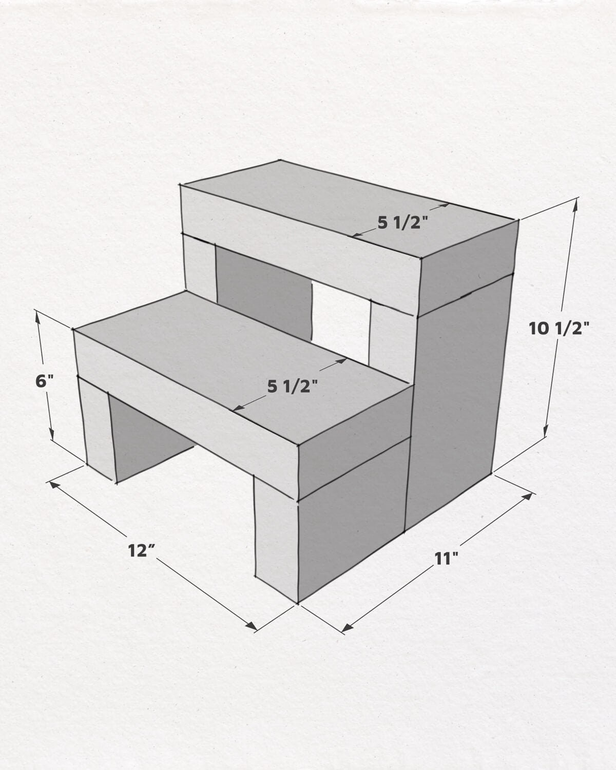 Personalized Kids Wooden Step Stool: Modern Toddler Stool - Thumbnail 5