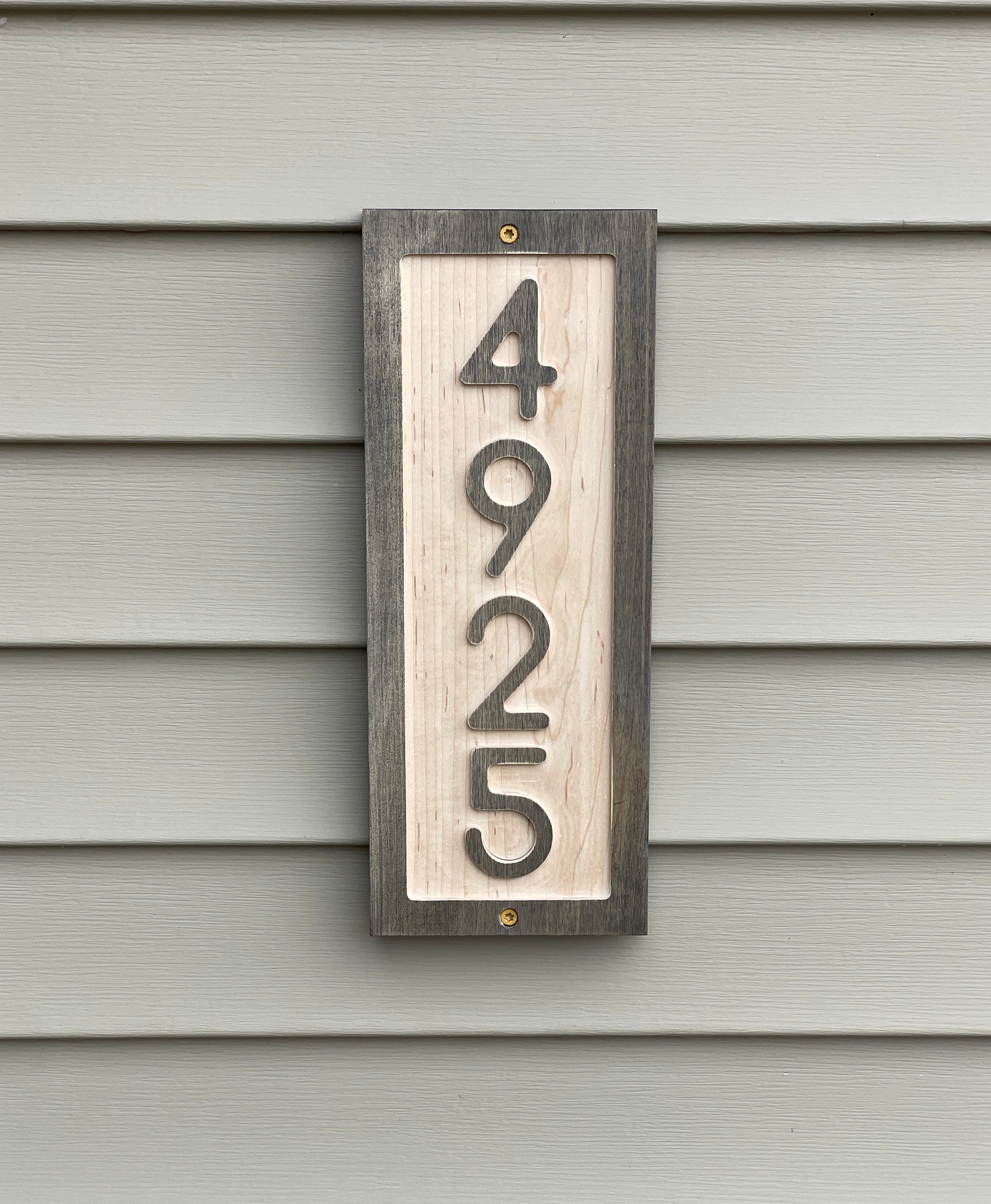 Custom Wood Address Sign, Carved House Numbers, Maple, Handmade - Thumbnail 6