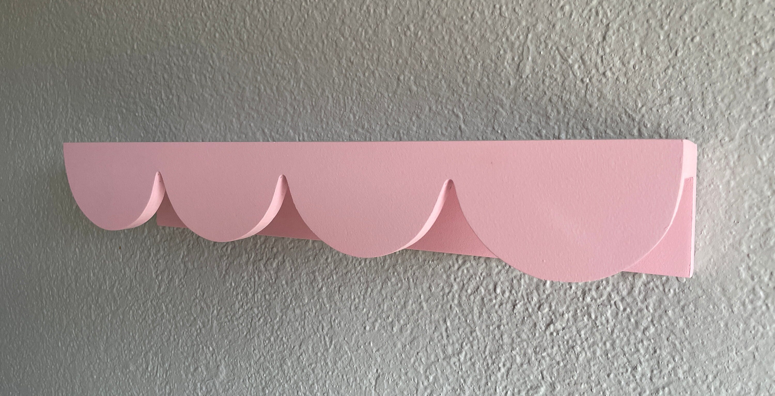 Scalloped Floating Shelf: Nursery Kids Room Decor - Thumbnail 6