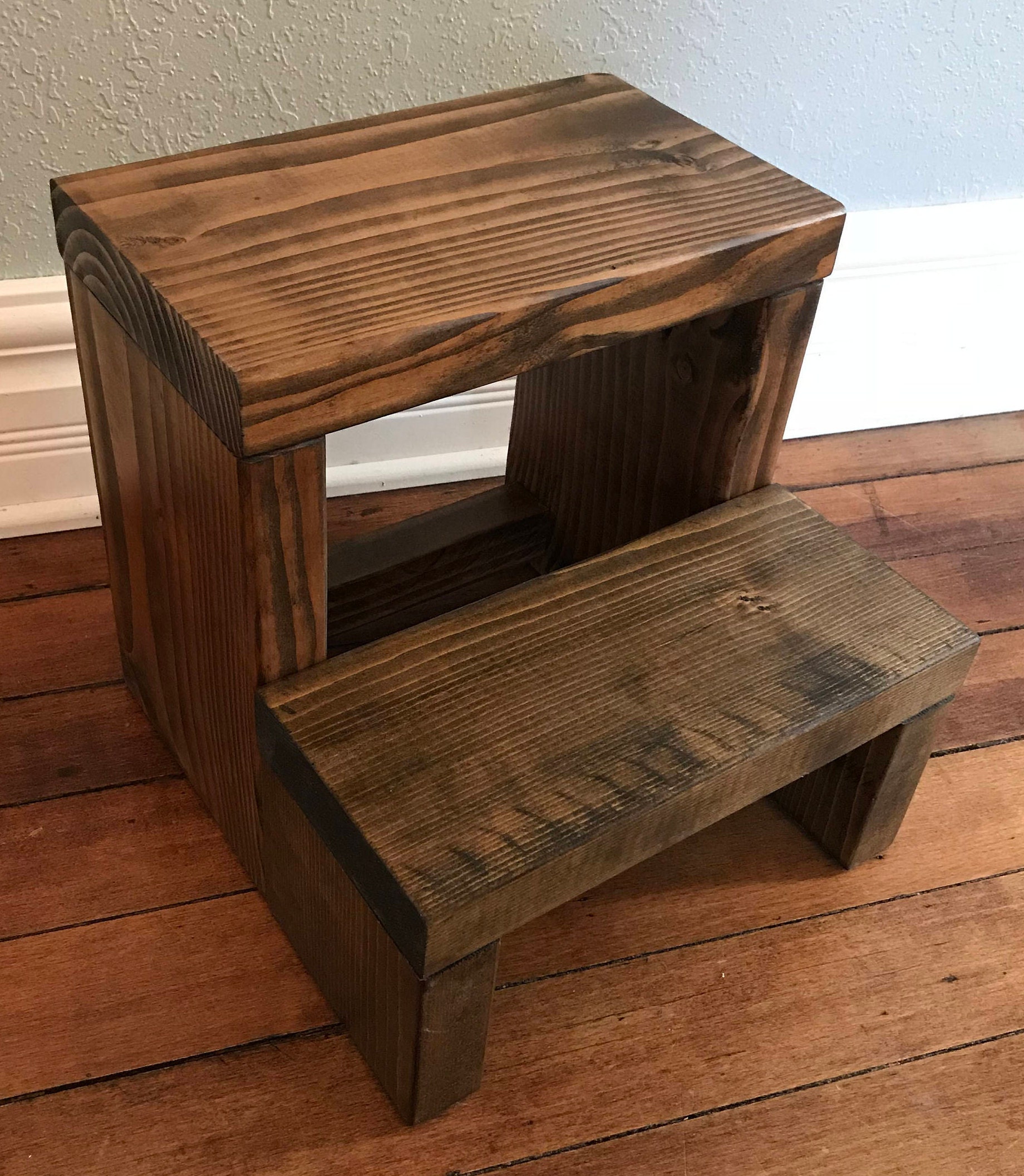 Handmade Two Step Stool, Kids Kitchen Helper, American Made - Thumbnail 7