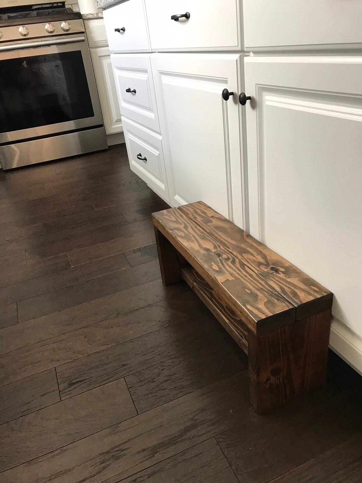 Handmade Wood Step Stool: Sturdy Kids Bench, Made in USA - Thumbnail 7