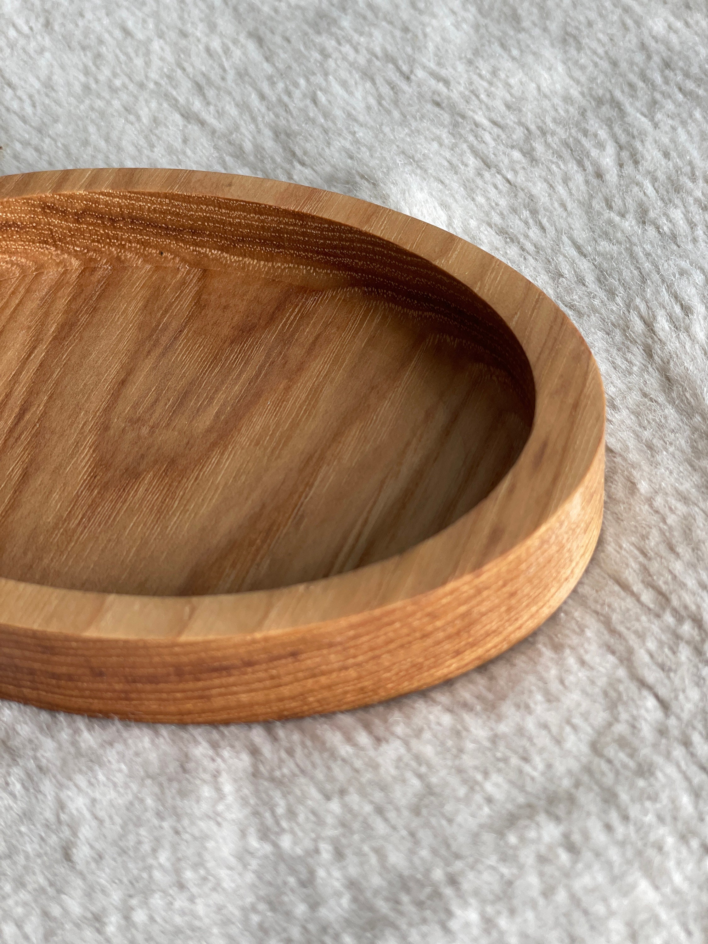 Handmade Hardwood Oval Drop Tray: Food Safe Organization - Thumbnail 2