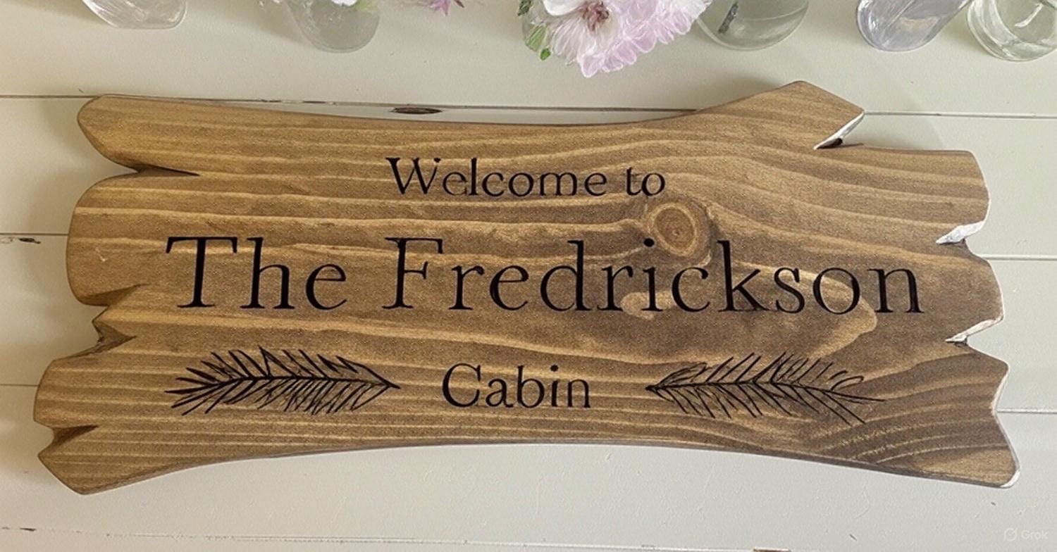 Custom Carved Wood Sign, Rustic Cottage Decor, Wedding Gift