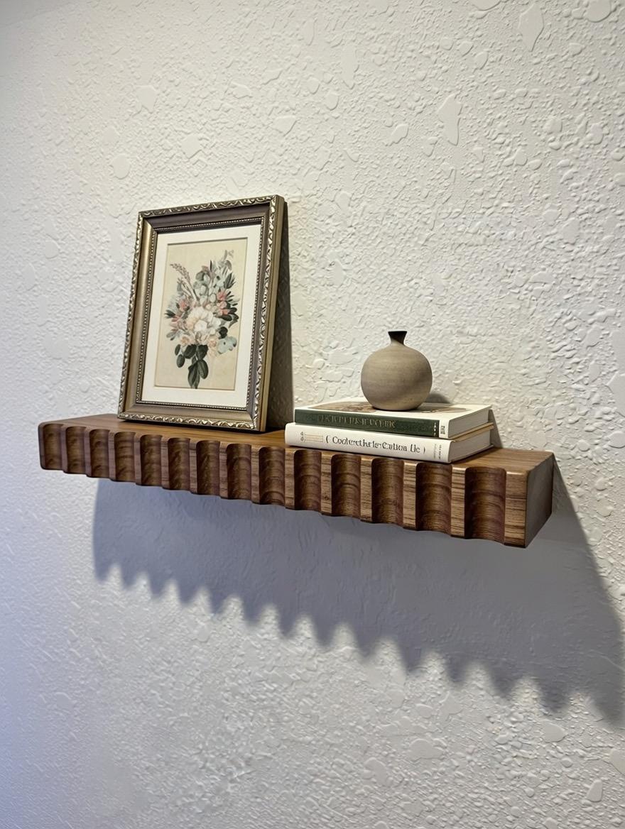 Flua Shelf Fluted Shelf: Floating Book Shelf - Etsy