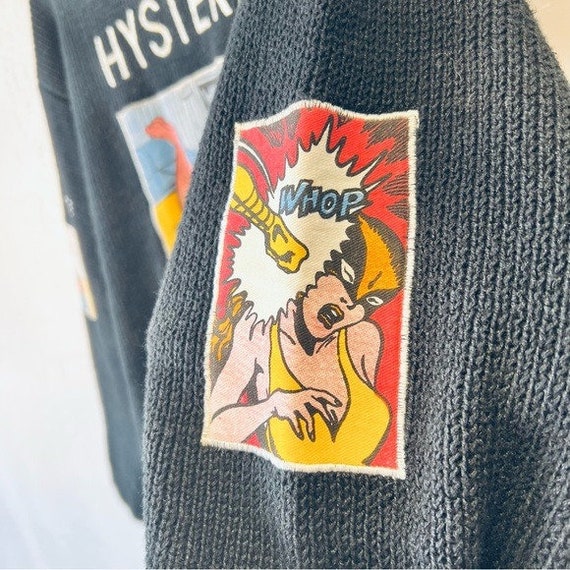 Hysteric Et Vous Vintage Rare Black Knit Comic Sw… - image 9