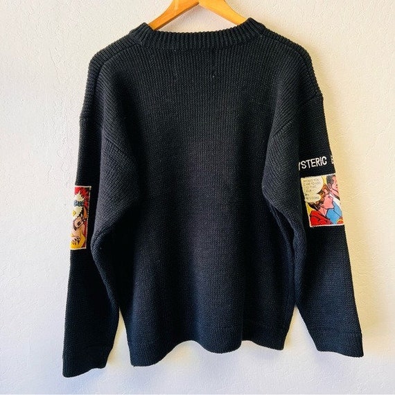 Hysteric Et Vous Vintage Rare Black Knit Comic Sw… - image 6