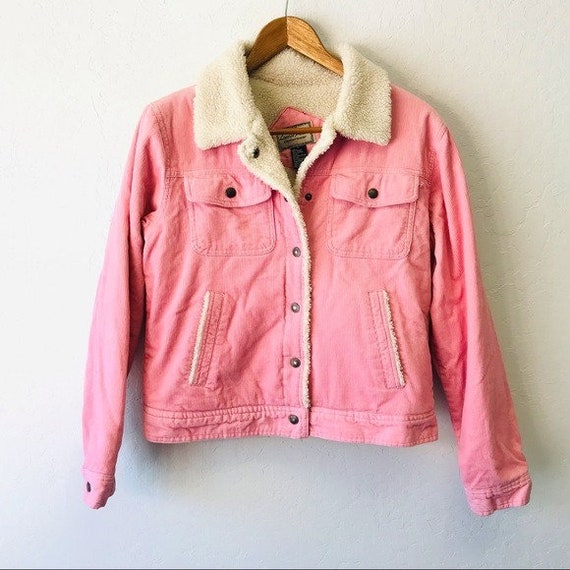 Vintage Pastel Pink Corduroy Faux 