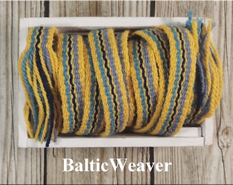 210 cm, 82 5/8 inch, wool - Hand Woven Inkle Loom, Medieval Belt, Band, Trim