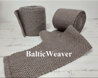 Handwoven legwraps, set 2x 3.25 meters / 10.6 feet long, woolen leg wraps, wool