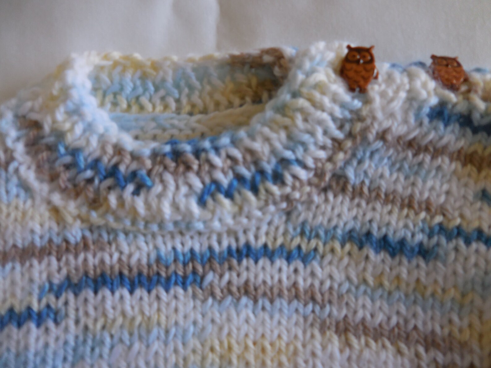 Handmade Knit Baby Sweater in Blue, Yellow, White, Navy and Beige ...
