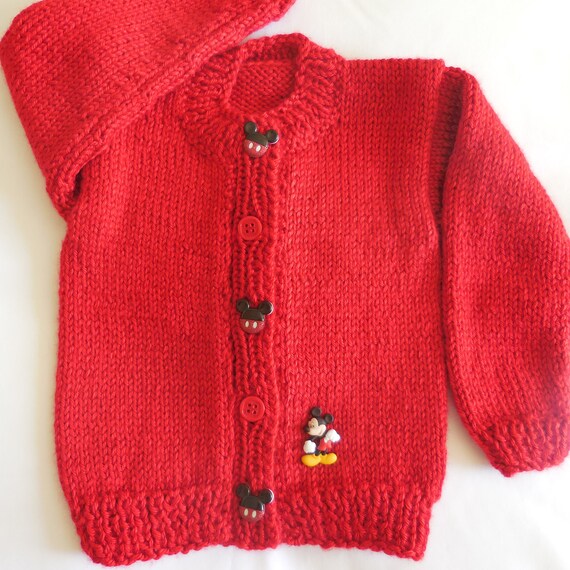 mickey mouse red sweater