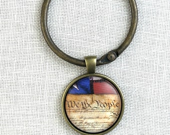 Patriotic We the People Thread Keep-Floss Ring