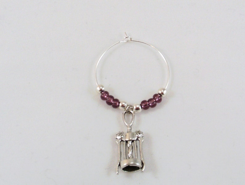 6 Piece Wine Glass Charms Wine themed