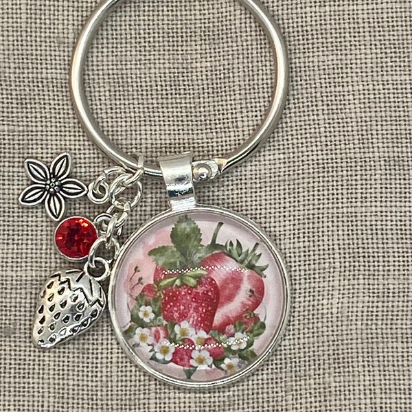 Strawberry BunchThemed Thread Keep-Strawberry Bunch themed Floss Ring