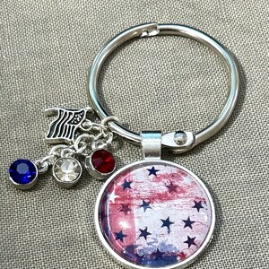 Patriotic Stars Thread Keep-Patriotic Floss Ring