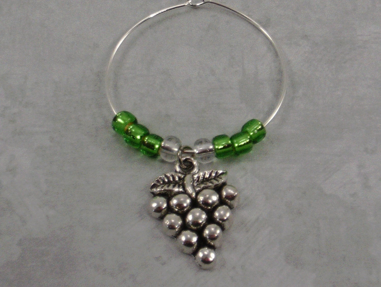 Grape Wine Glass Charms, Grape Cluster Wine Charms, Wedding Rehersal ...