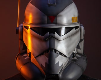 Star Wars Clone Commander Wolfee Style Helmet | Clone Wars Phase 2 Helmet | Cosplay Clone trooper Costume | Complete or DIY Kit | 3D Print