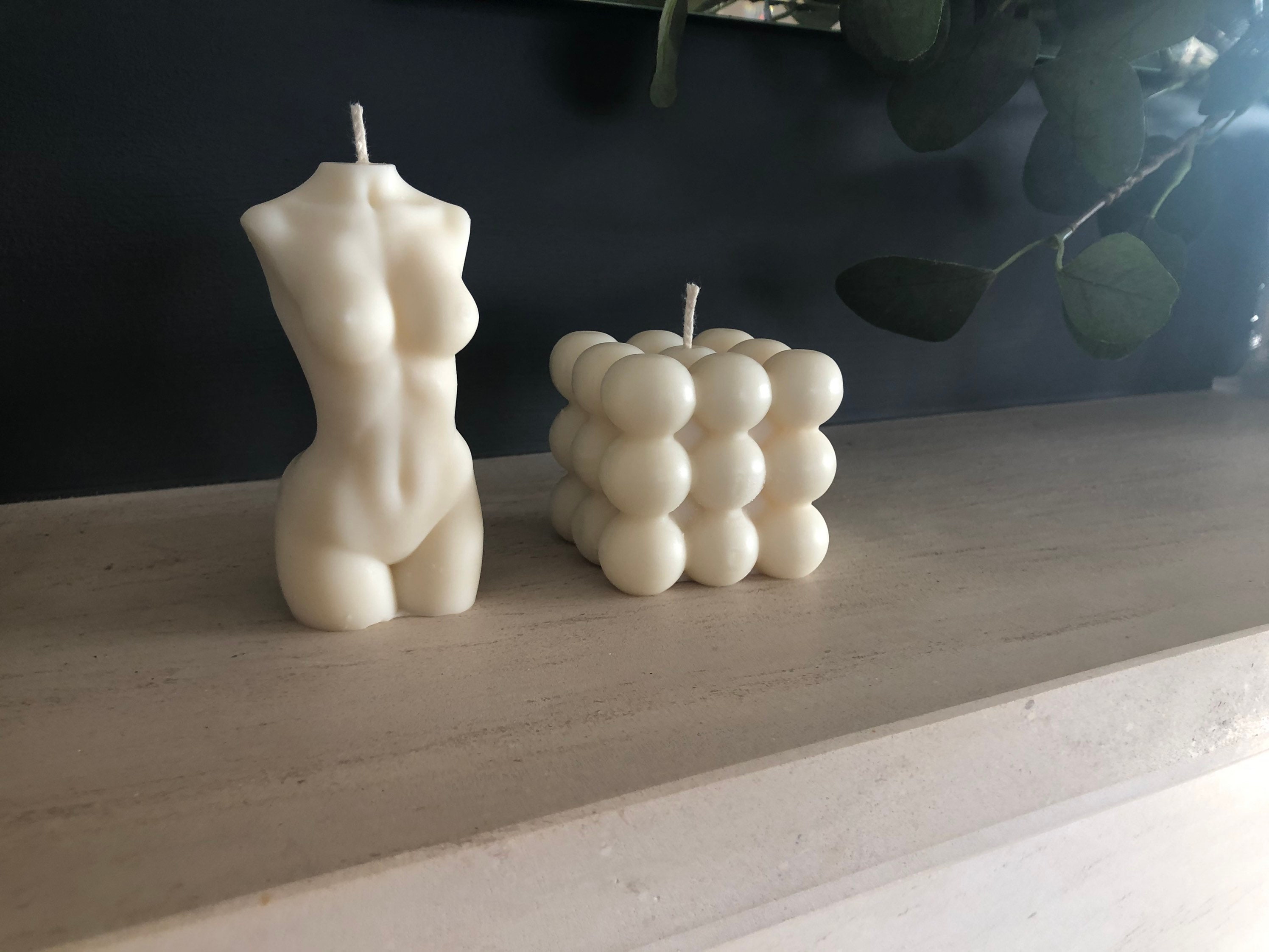 Female Torso Body Candle and Bubble Candle Set L Goddess Etsy UK