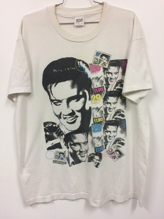 Vintage Elvis Presley Tshirt // 1992 Elvis Stamp /