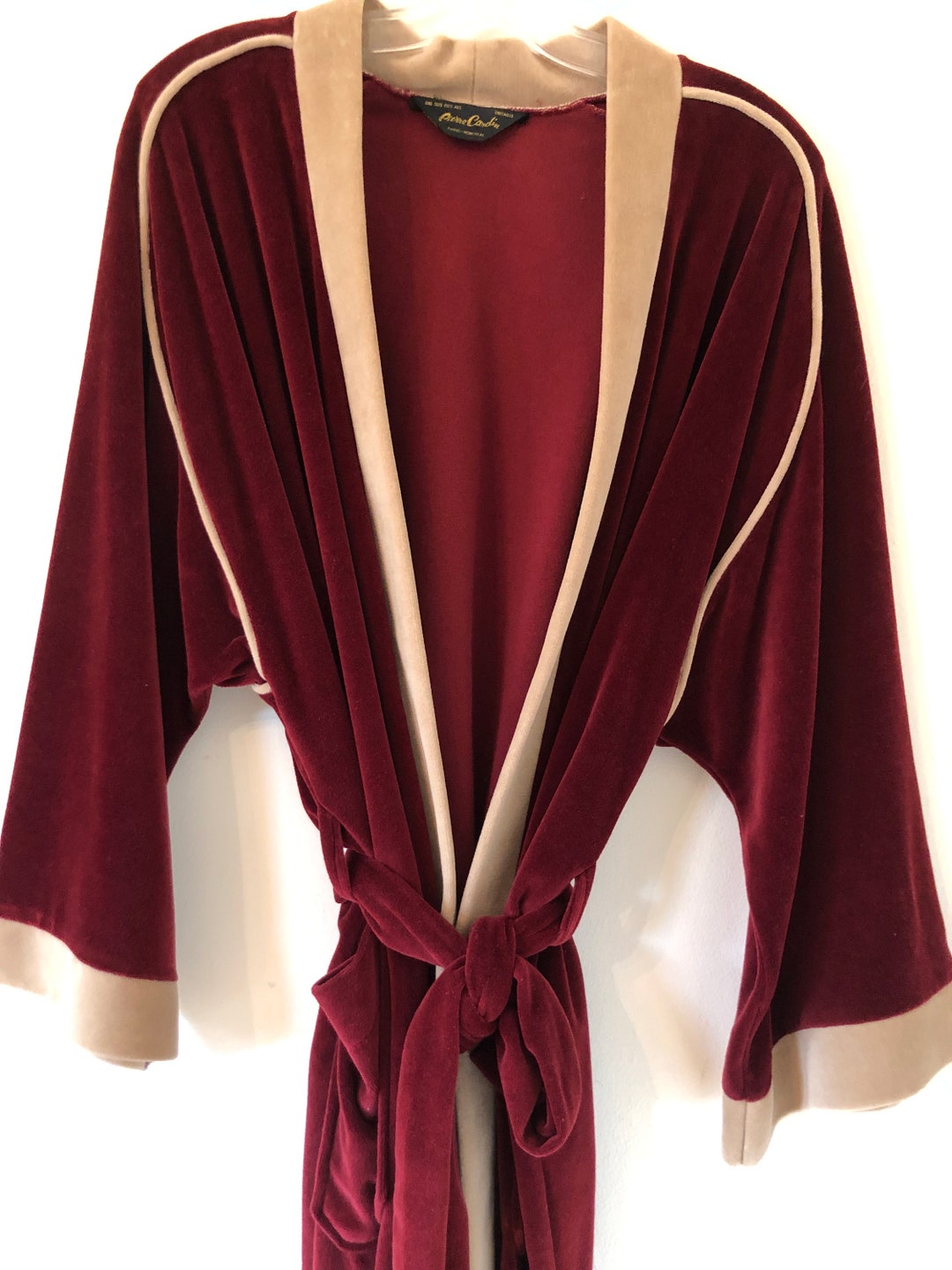 Vintage Mens Robe // 1980s Pierre Cardin Bathrobe // 80s Etsy