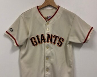 Vintage 90s San Francisco Giants Jersey // 1990s Baseball Shirt // Small Size MLB Fan Club // Kids Size Sport Clothing // Majestic Merch