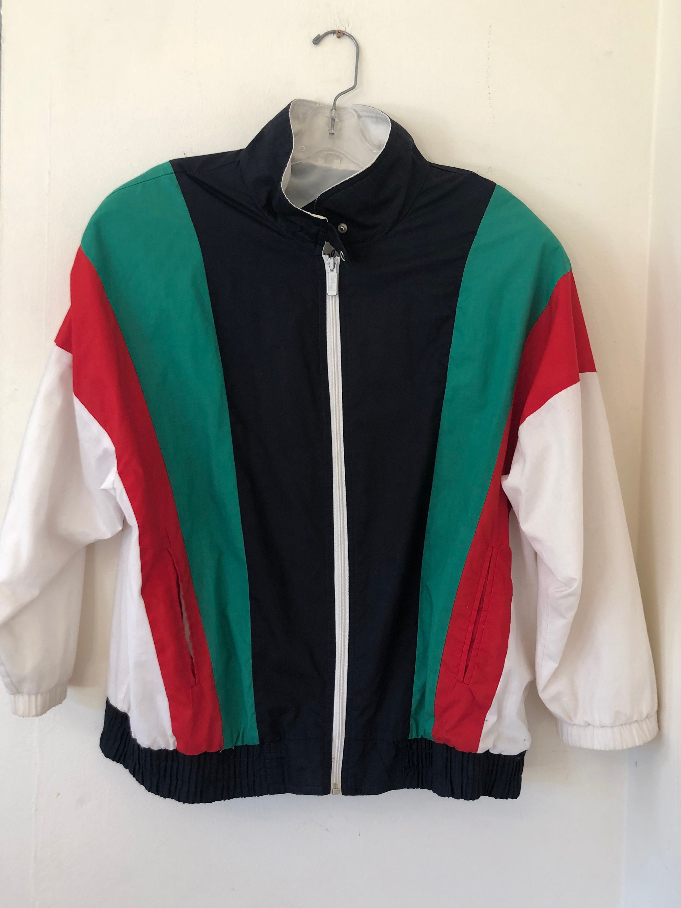 Vintage Color Block Jacket // 80s Color 