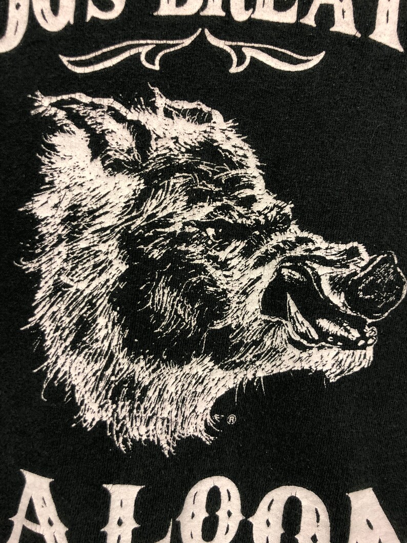 Vintage Hog/'s Breath Saloon Tshirt 80s 90s Hog Tshirt Key West Motorcycle Tee Mens Large Black Tank Sleeveless Biker Shirt