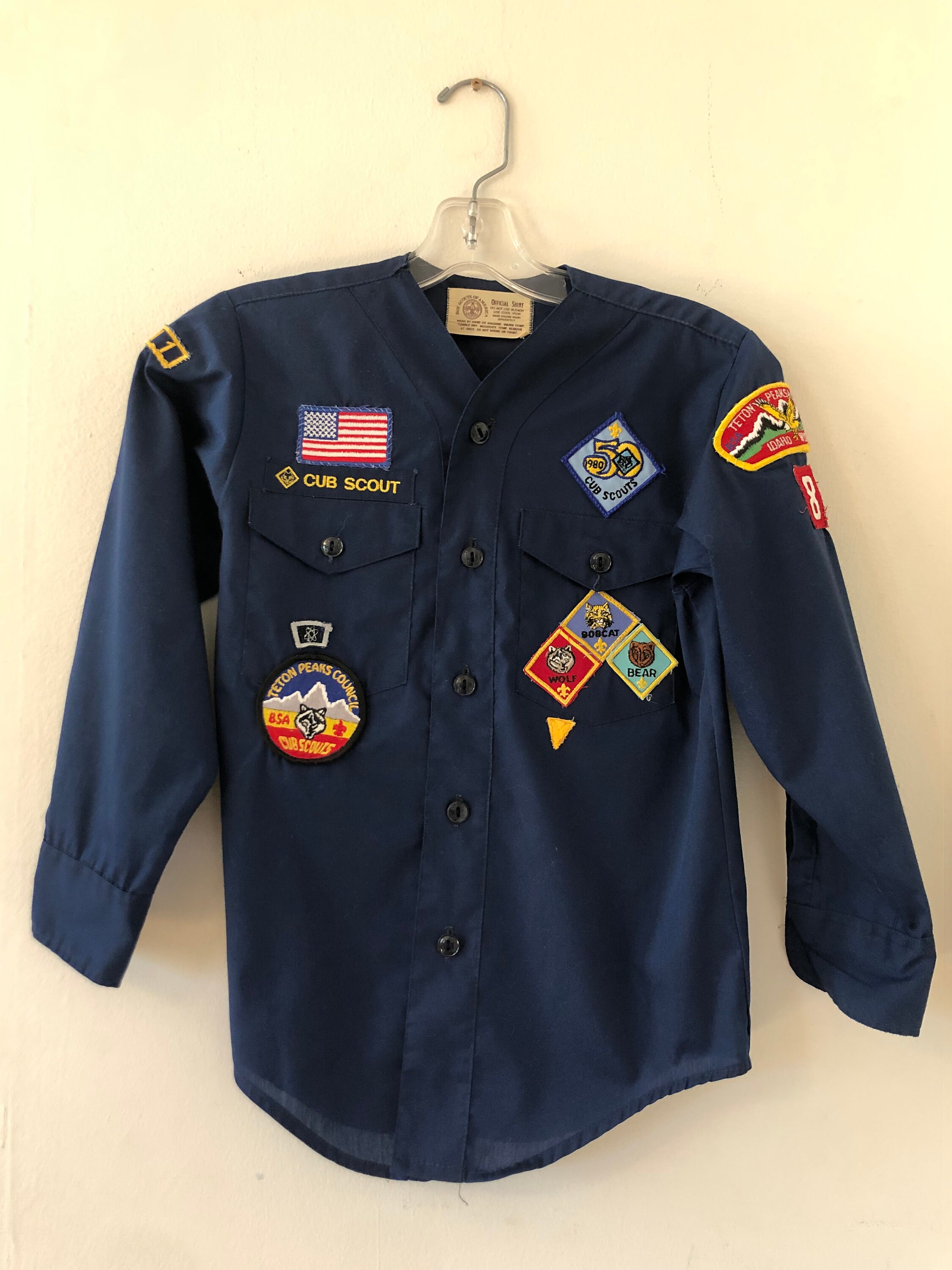 Vintage 1980s Boy Scout Shirt // 80s 