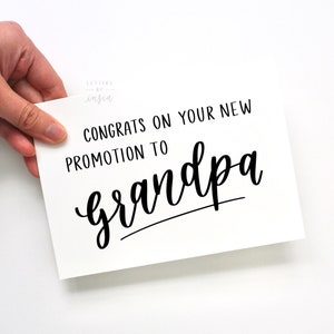 Druckbare Karte - Glückwunsch zum Geburtstag - Großvater, Großelternüberraschung, Babymitteilung, leere Karte PDF zum herunterladen
